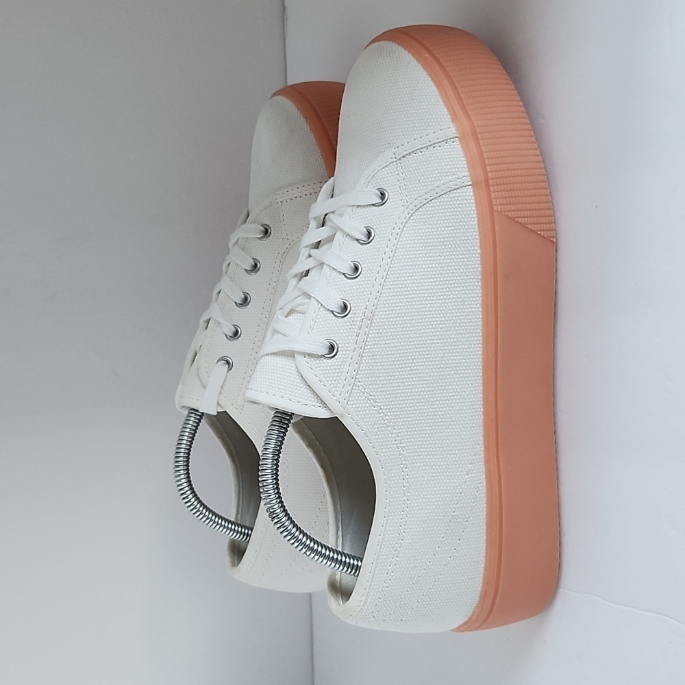 Torrid White Sneakers with Peach Sole